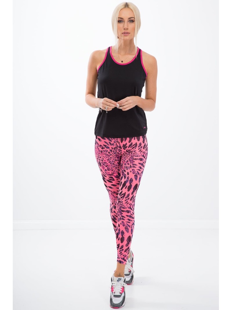 Rosafarbene Sportleggings mit Leopardenmuster H006 – Online-Shop – Boutique